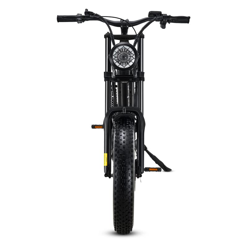 1500W Moped Style Ebike Full Suspension, 20 Inch Fat Tire Electric bike, Max 28MPH & 37-150 Miles Electric Motorcycle, 750WH/1500WH Battery, All-Terrain E Bike for Mountains, Snow, Sand, Road