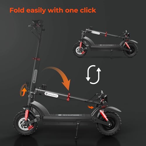 isinwheel Electric Scooter,11" Off-road Tires Fast Electric Scooters Adult with 4 Shock Absorbers, 60km Long Range E-Scooter,48V 15Ah,3 Speed Modes with Smart LCD Display