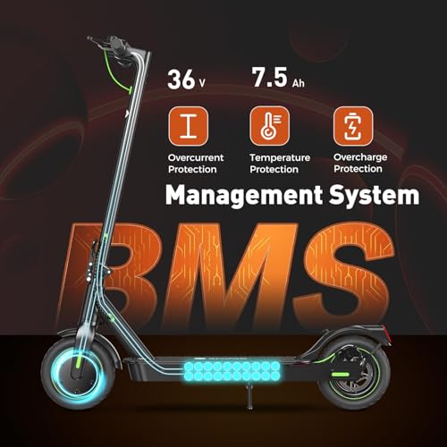 isinwheel Electric Scooter, 8.5/10 Inch Wheel Electric Scooters Adult, Fast E Scooter, 30KM/40KM Long Range, 3 Speed Modes with App Control, Doual Braking System