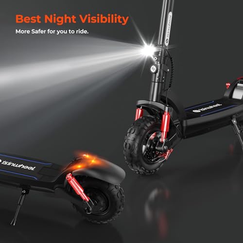 isinwheel Electric Scooter,11" Off-road Tires Fast Electric Scooters Adult with 4 Shock Absorbers, 60km Long Range E-Scooter,48V 15Ah,3 Speed Modes with Smart LCD Display