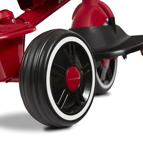 Radio Flyer Pedal & Push 4-in-1 Stroll ' N Trike®, Red Tricycle, for Toddlers Ages 1-5 (Amazon Exclusive), Toddler Bike Large