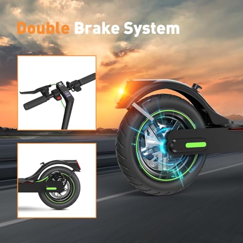 isinwheel Electric Scooter, 8.5/10 Inch Wheel Electric Scooters Adult, Fast E Scooter, 30KM/40KM Long Range, 3 Speed Modes with App Control, Doual Braking System