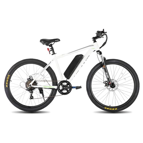 HH HILAND Electric Bike for Adults, 26 inch Electric Mountain Bicycle with Removable Battery, 500W 36V Motor, 7 Speeds 20MPH Ebike for Men, White