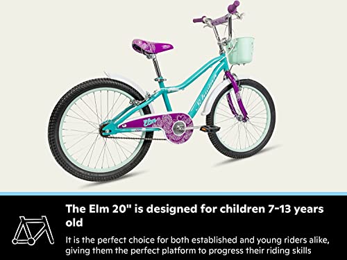 Schwinn Koen & Elm BMX Style Kids Bike in 20-Inch Wheels, Basket, Chain Guard & Kickstand Included, For Boys & Girls Age 7-13 Year Old, No Training Wheels, Teal