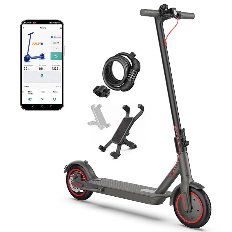 Folding Electric Scooter for Adults 8.5" / Class A Battery 10.4Ah / Autonomy 25~35Km / App Connection/with Lock and Phone Holder