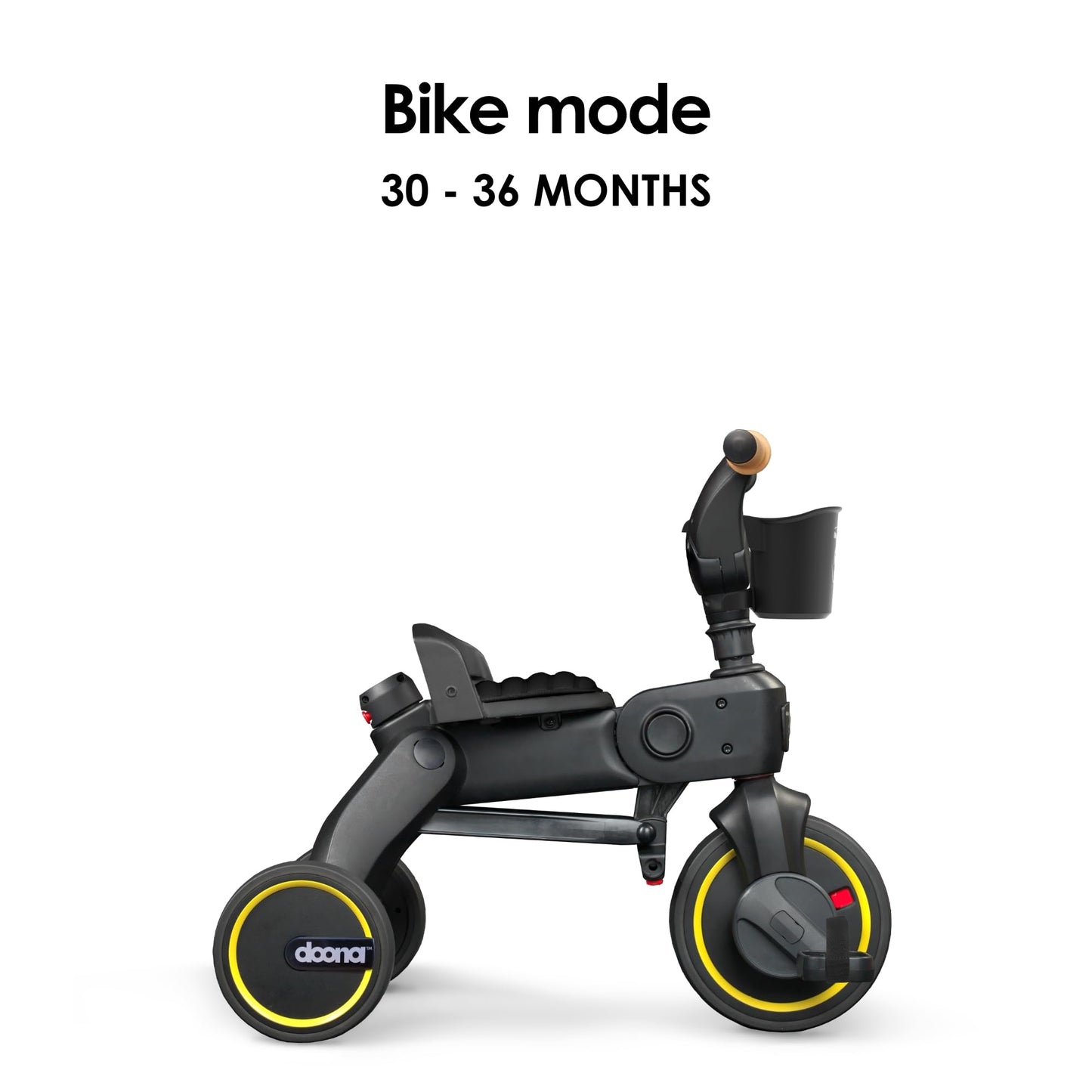 Doona Liki Trike S5, Nitro Black - 5-in-1 Compact, Foldable Tricycle - Suitable for Toddlers 10 to 36 Months