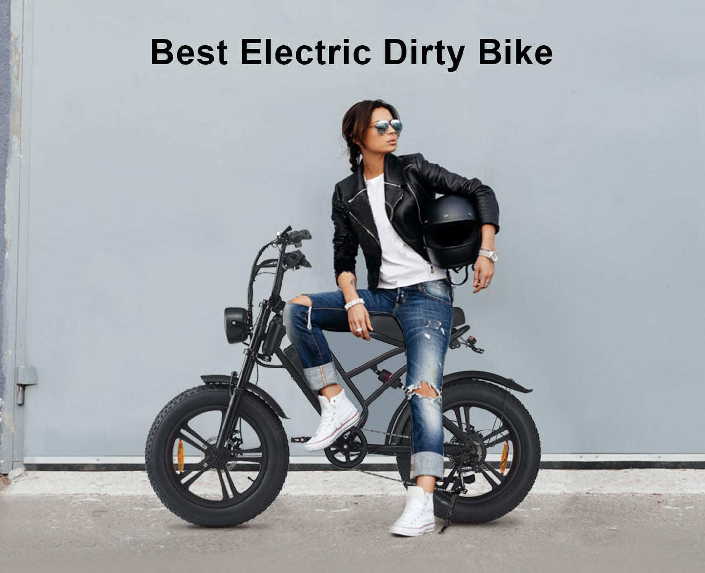 HAPPYRUN 1500W Moped Style Electric Bike | Adult eBikes - 48V 18Ah Removable Battery | 60+ Mile | 32MPH Top Speed - All Terrain Fat Tire Electric Bike for Mountains, Snow, Sand, Road