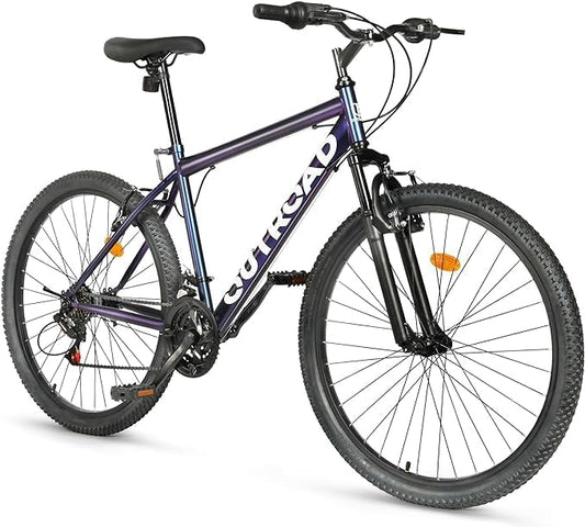 Max4out 26 inch Mountain Bike with 21 Speeds Lightweight Cycling Bicycles,Dual Disc/V Brake, Metal Frame Bicycle for Men and Women, Adult Racing Bike, Road Bike,X5 Blue