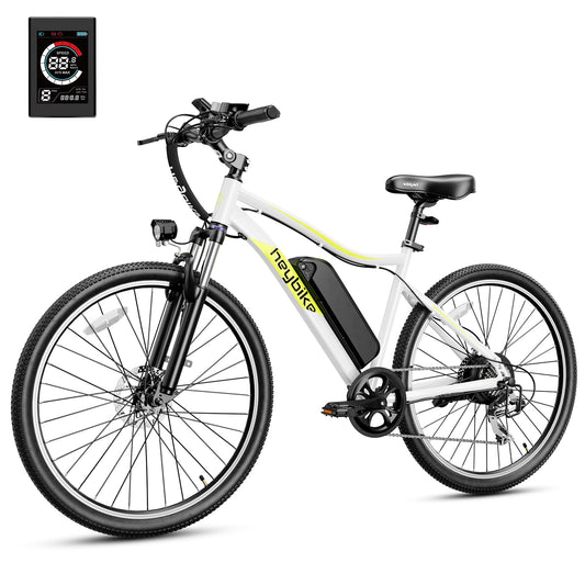 Heybike Race Max Electric Bike for Adults with 750W Peak Brushless Motor, 28mph Max Speed Electric Mountain Bike,48V 600Wh Removable Battery, 27.5'' Tires, 7-Speed and Front Suspension