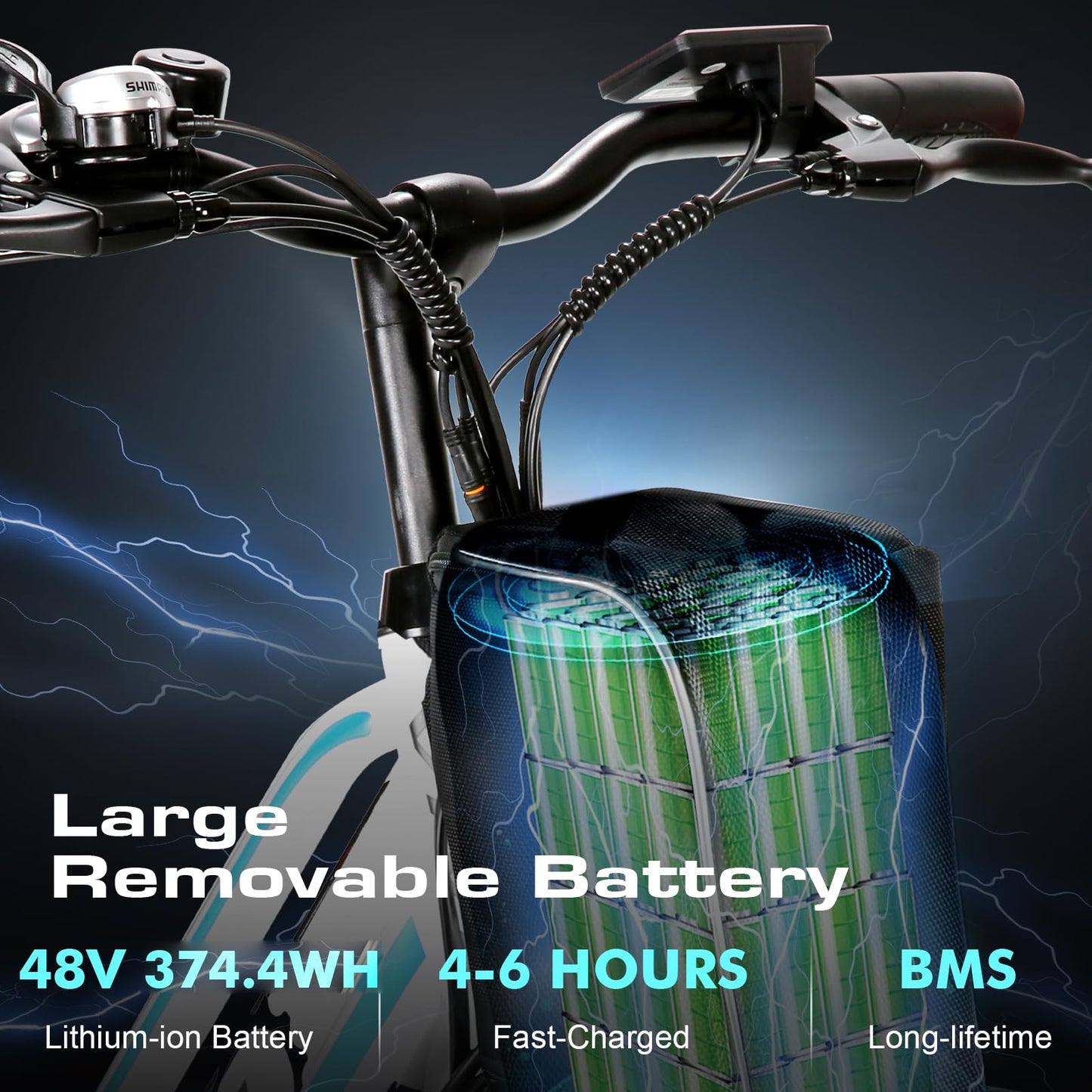 Vivi Electric Bike for Adults with 750W Peak Motor, 26" Cruiser Electric Bicycle, 22MPH Women Ebike with 48V Removable Battery, Up to 50 Miles, LCD-Display, 7 Speed, Cruise Control, UL 2849 Certified