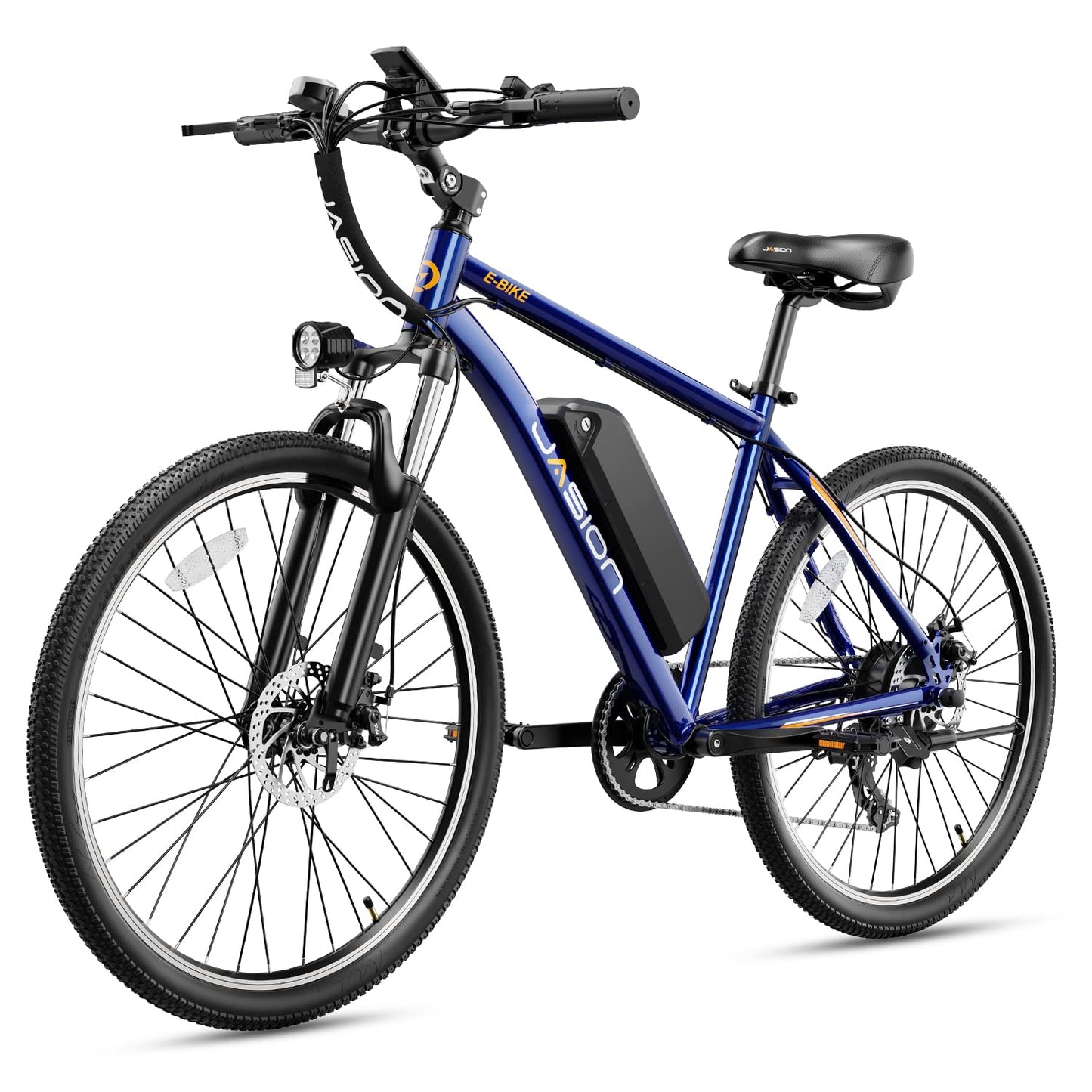 Jasion EB5 Electric Bike for Adults with 360Wh Removable Battery, 40Miles 20MPH Commuting Electric Mountain Bike with 350W Brushless Motor, 7-Speed, 26" Tires and Front Fork Suspension