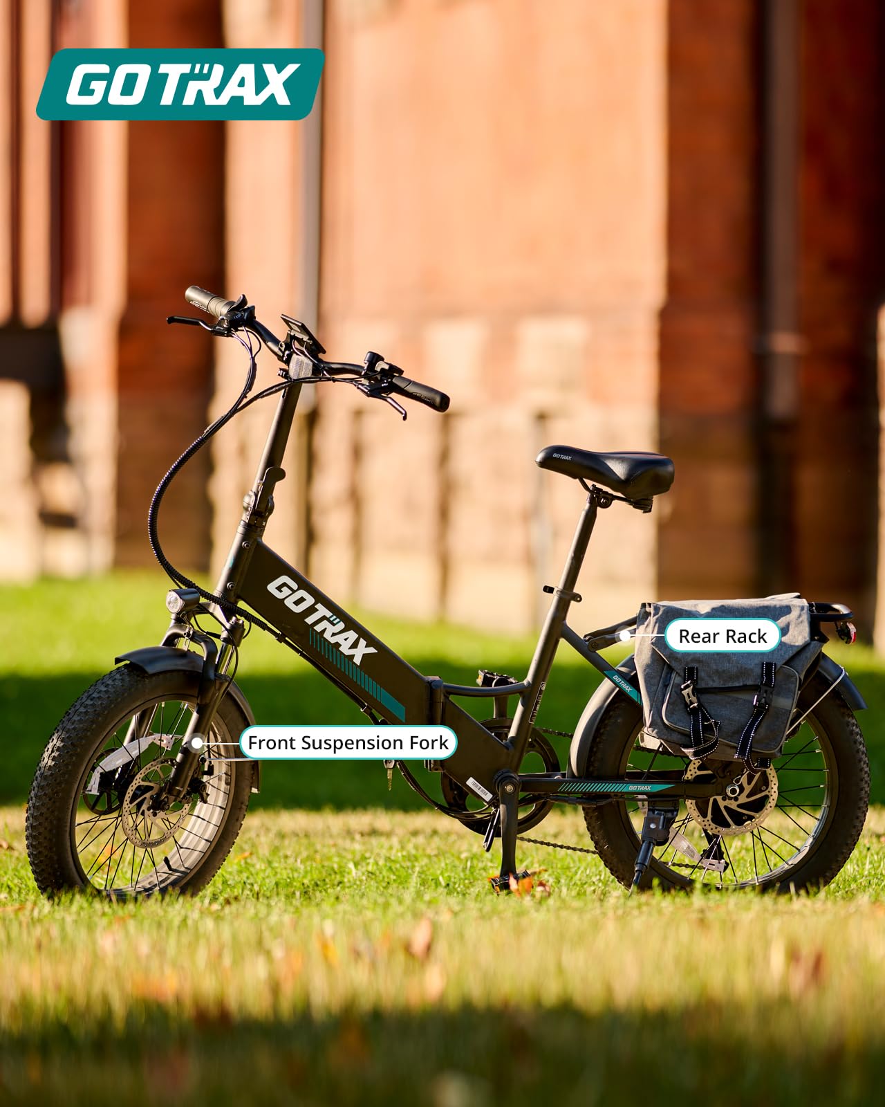 Gotrax R2 20" Folding Electric Bike with 55 Miles (Pedal-assist1) by 48V Battery, 20Mph Power by 500W, LCD Display and 5 Pedal-Assist Levels, 7-Speed & Front Shock Absorber for Off-Road Bicycle Black