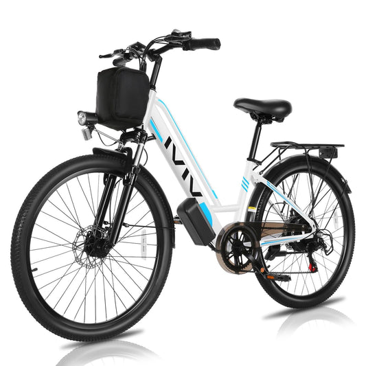 Vivi Electric Bike for Adults with 750W Peak Motor, 26" Cruiser Electric Bicycle, 22MPH Women Ebike with 48V Removable Battery, Up to 50 Miles, LCD-Display, 7 Speed, Cruise Control, UL 2849 Certified