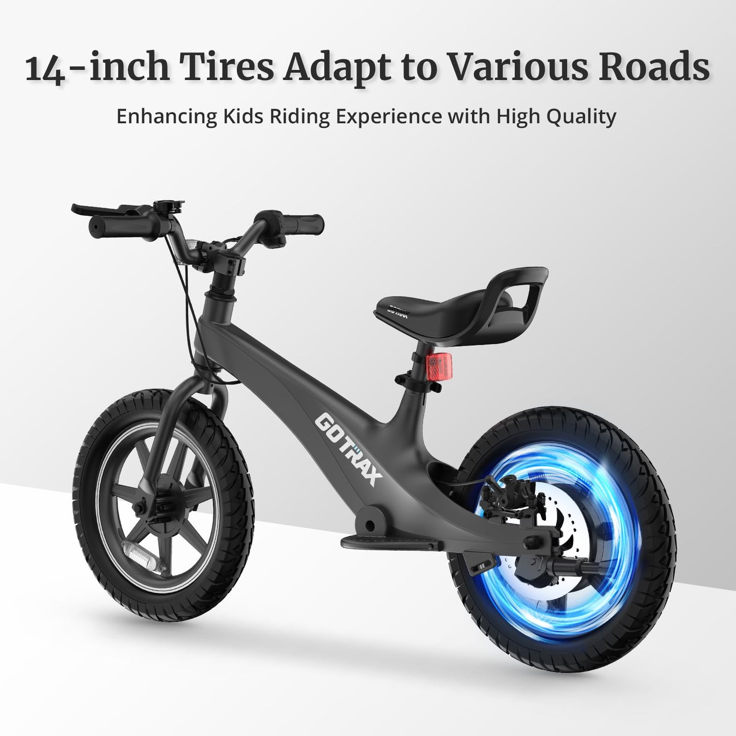 Gotrax Electric Balance Bike for Kid, 14" Pneumatic Tire, Max 15.5Miles and 36V 250W Kids' Balance Bikes and Adjustable Seat, Electric Motorcycle for Boys & Girls 5-7 Year Old