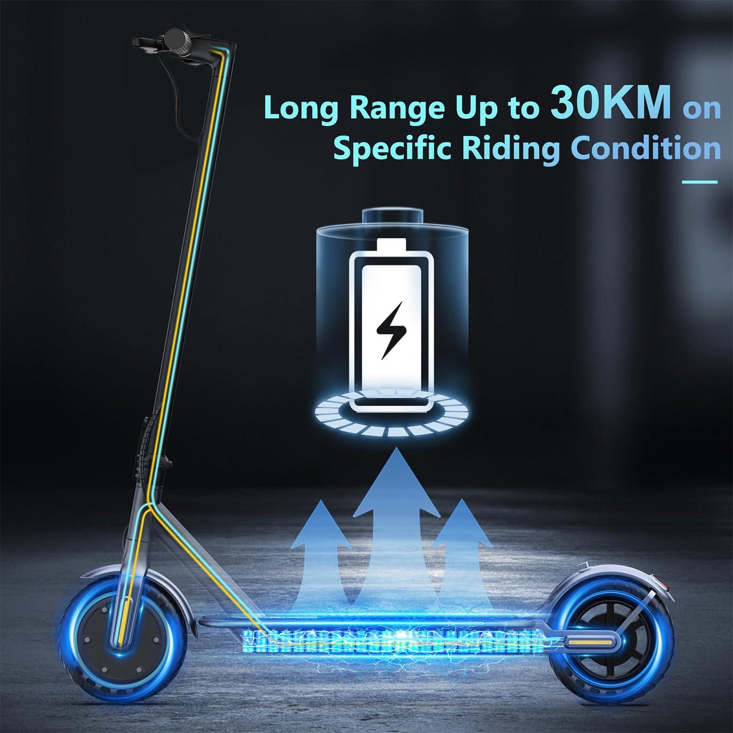 Riceel R50 Electric Scooter, Speed up to 25 km/h, 30 km of autonomy, 8.5" Solid Tire, Maximum Load 120 kg, Dual Braking