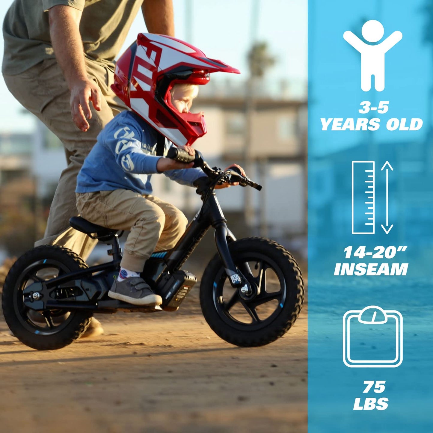 STACYC 12eDRIVE Electric Balance Bike for Kids Ages 3-5 Years Old