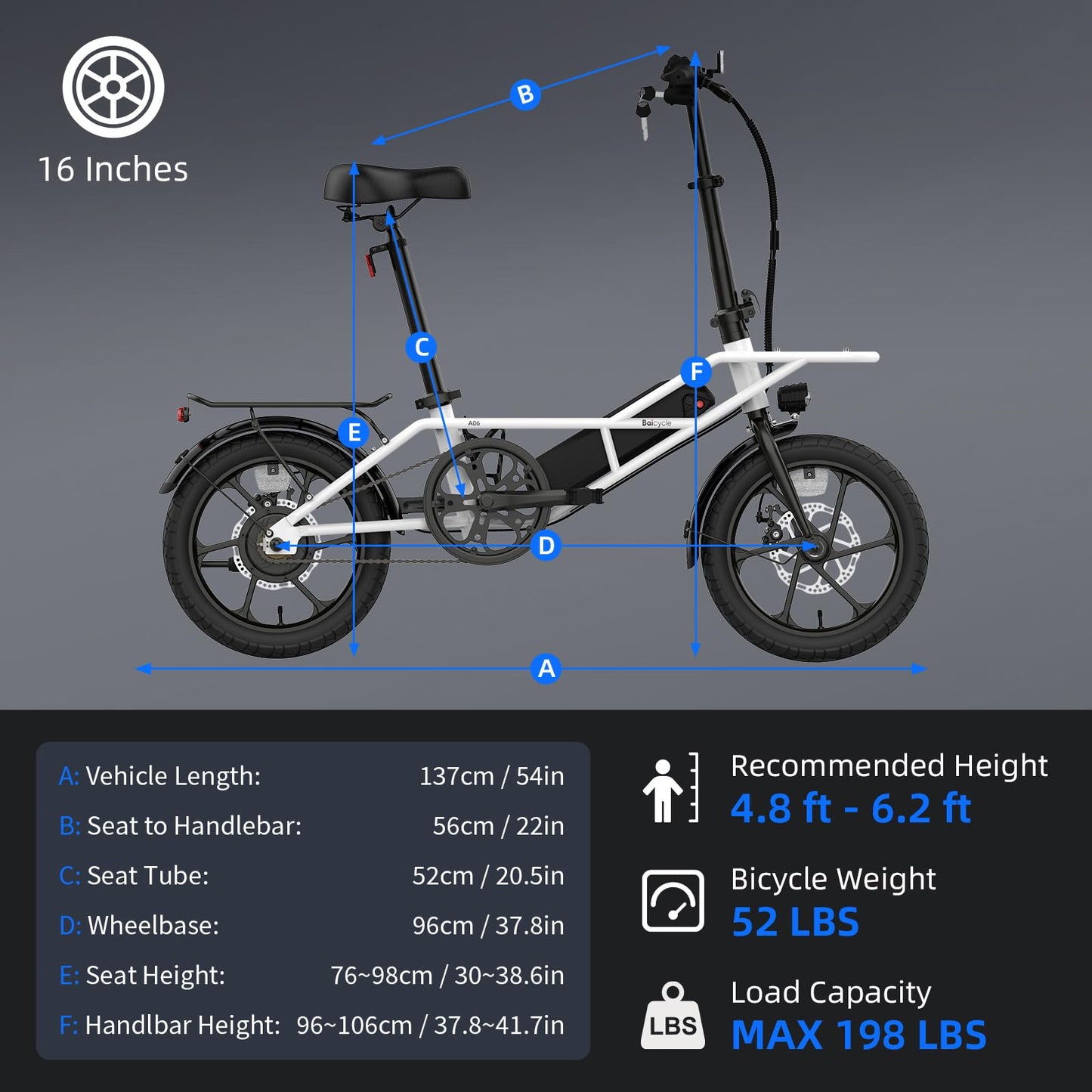 Electric Bike for Adults, 600W Peak Motor with 20MPH, 35Miles PAS Range,375Wh Removable Battery Ebike with 16'' Pneumatic Tire for Commute,UL2849 Certificated Bicycle for Adults and Teens (Black)