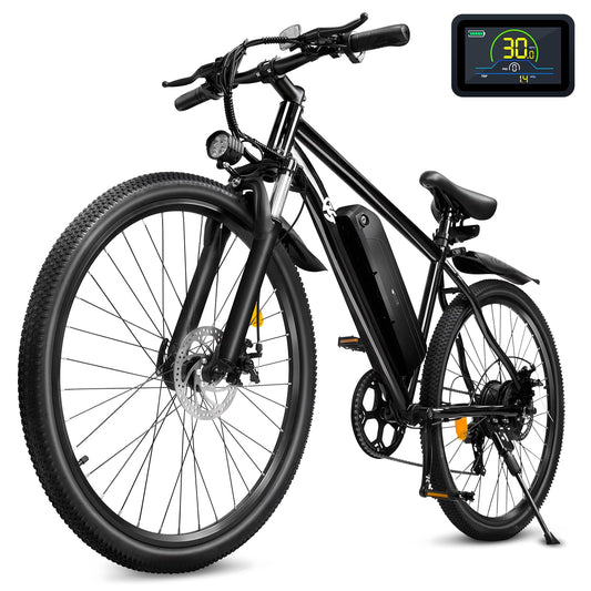 ZOONLAI Electric Bike for Adults with 500W Peak Brushless Motor 32Miles 25MPH Commuting Electric Mountain Bike with Removable Battery, 7-Speed, 27.5" Tires and Front Fork Suspension