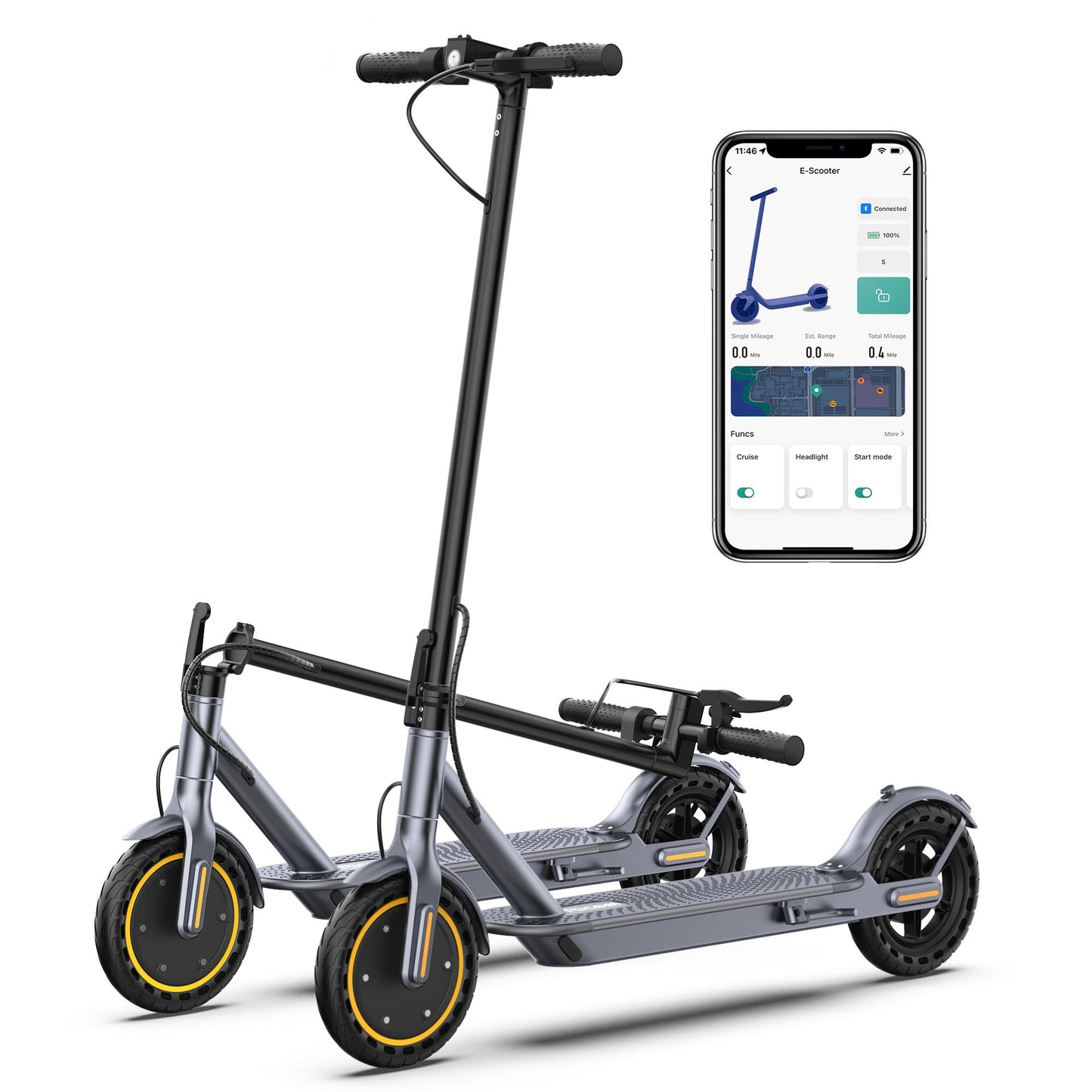 Riceel R50 Electric Scooter, Speed up to 25 km/h, 30 km of autonomy, 8.5" Solid Tire, Maximum Load 120 kg, Dual Braking