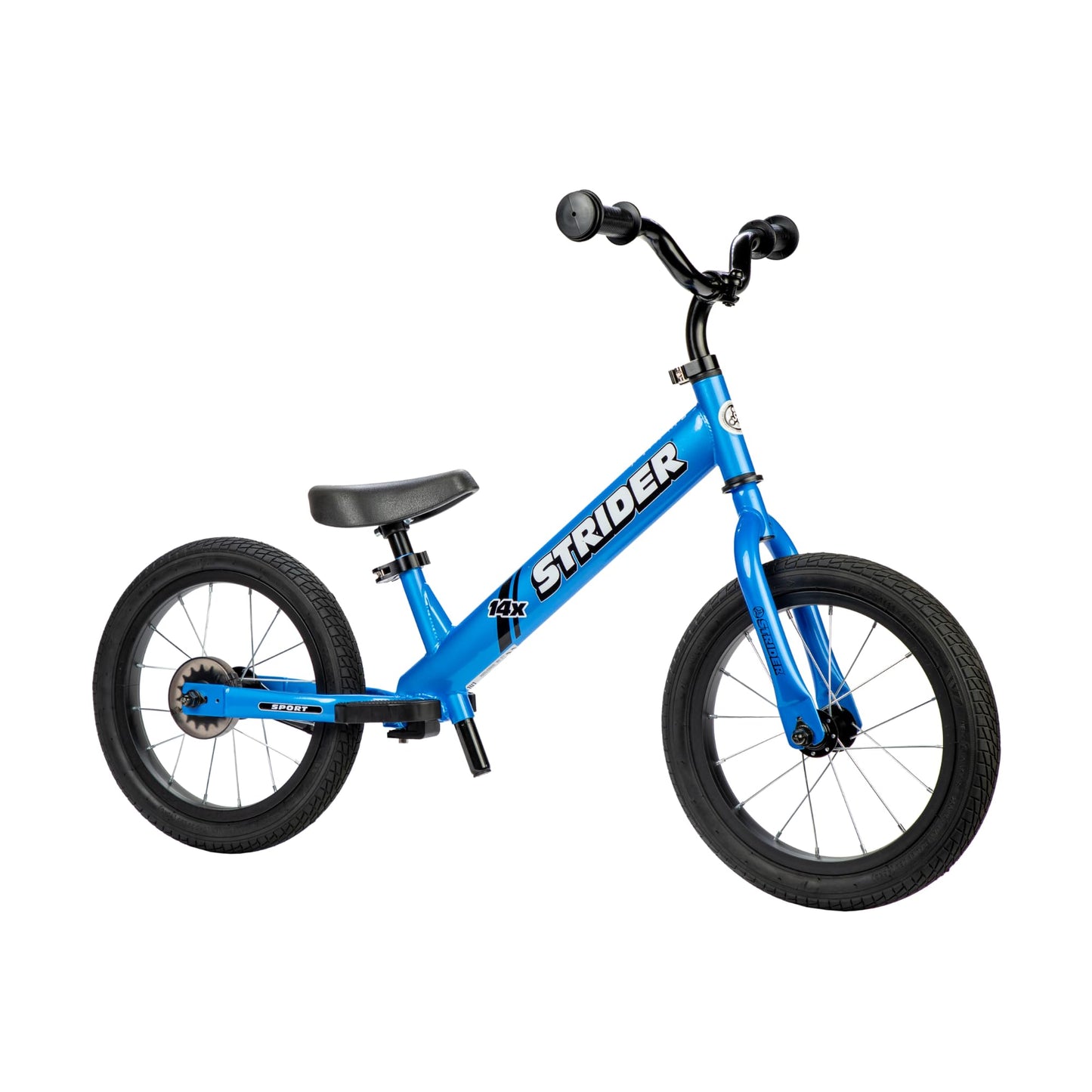 Strider 14x, Awesome Blue - Balance Bike for Kids 3 to 6 Years - Includes Kid-Size Grips, Padded Seat, Performance Footrest & All-Purpose Tires - Easy Assembly & Adjustments