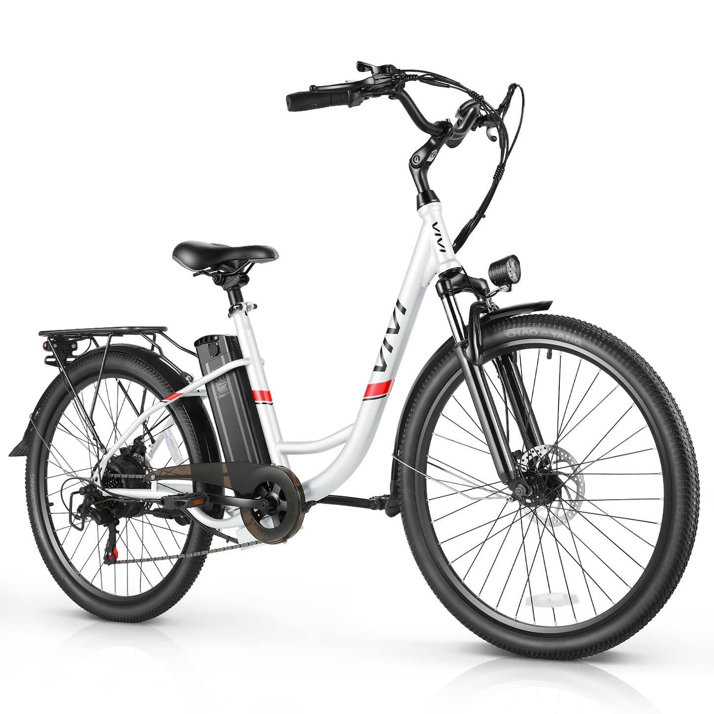 Vivi Electric Bike, 26" Electric Cruiser Bike 1000W Peak Ebike 22MPH Electric Bike for Adults, 48V Removable Battery, Cruise Control, 7 Speed Electric City Commuter Bicycle, UL 2849 Certified