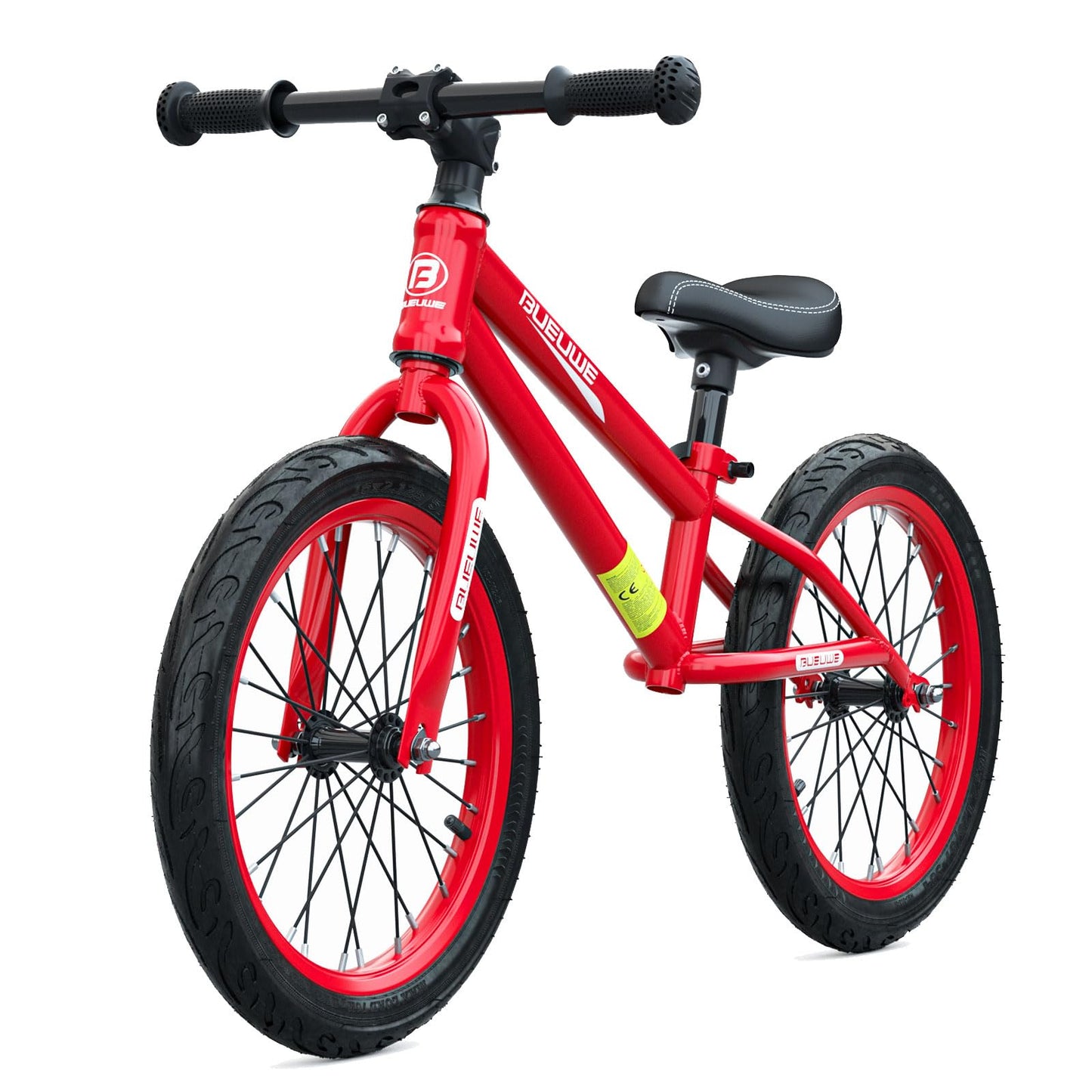 GASLIKE 16 Inch Balance Bike for Big Kids Ages 4-8 Years Old Boys and Girls, No Pedal Sports Training Bicycle, Adjustable Seat Pneumatic Tires Quick Assembly, Red