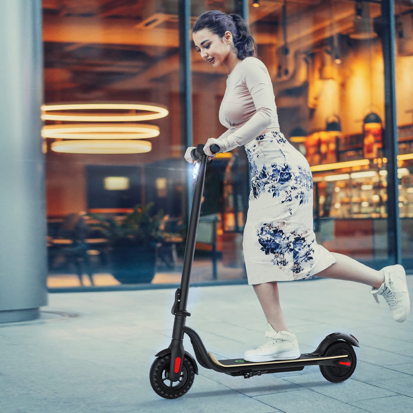 M MEGAWHEELS Electric Scooter, Speed Up to 25km/h, 3 speed modes, 8.0 Inch Tires for Teens and Adults, Max Load 100KG