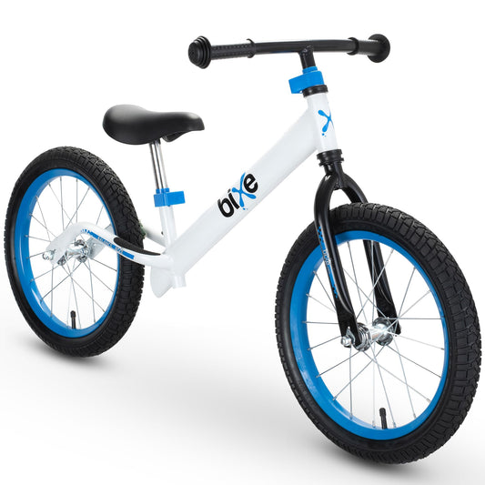 Bixe Balance Bike - 16" (40.6 cm) Big Kids' Training Bikes - Kids Balance Bike Designed for Children Ages 4 to 9 - No Pedal Push Bicycle for Boys or Girls - Blue