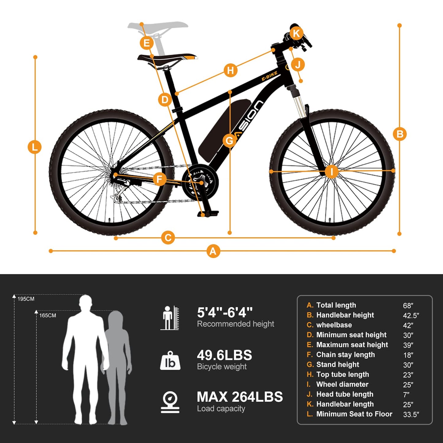 Jasion EB5 Electric Bike for Adults with 360Wh Removable Battery, 40Miles 20MPH Commuting Electric Mountain Bike with 350W Brushless Motor, 7-Speed, 26" Tires and Front Fork Suspension