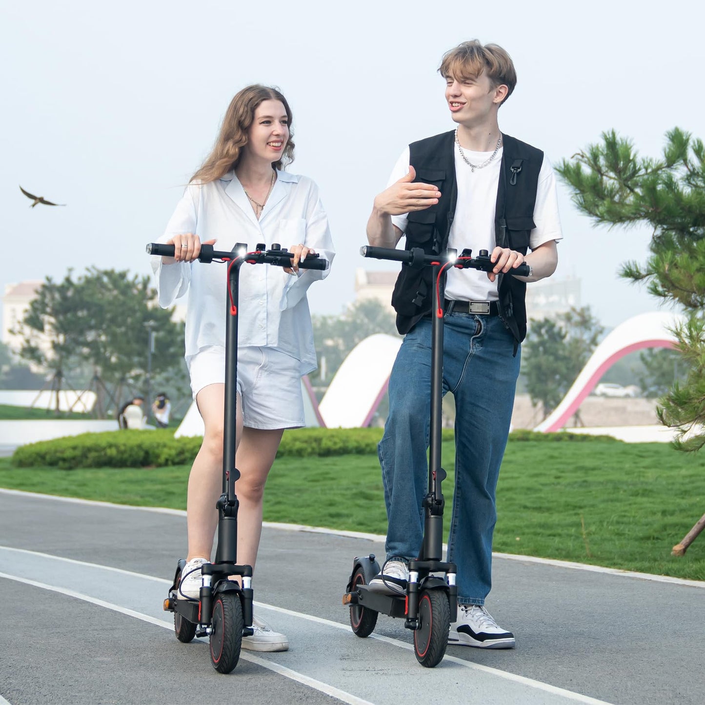 EVERCROSS EV85F Electric Scooters Adults, 8.5'' E-Scooter Foldable - APP, 350W Motor, 7.8AH Battery, 15KG weight, 3 Speed Modes, Max load 120KG, Dual shock absorbers