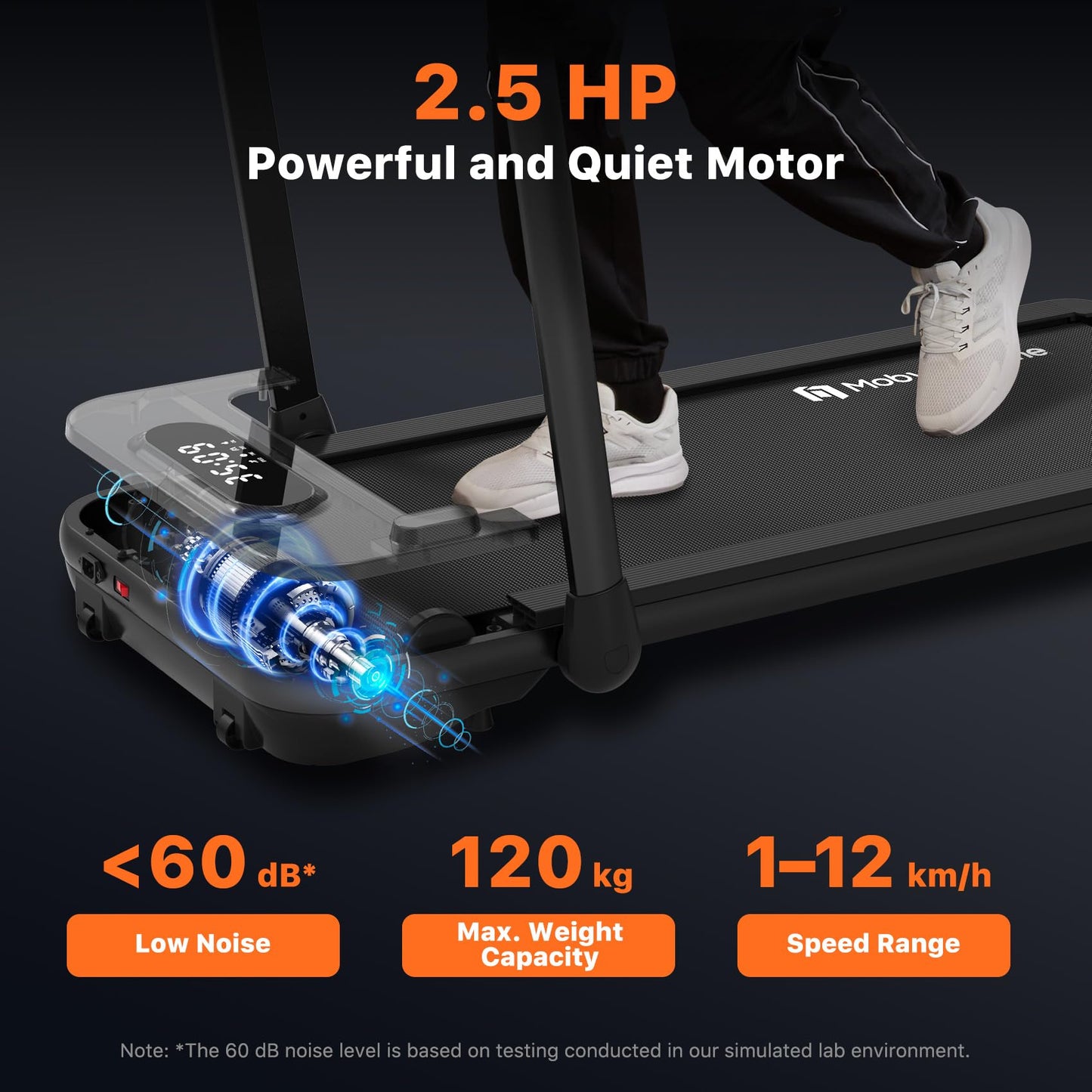 Mobvoi Home Treadmill SE 3 in 1 Foldable Treadmill for Home Walking Pad 2.5 HP Compact Portable folding Under Desk Running Walking Machine with Remote Control LED Display for Home Office 12 km/h