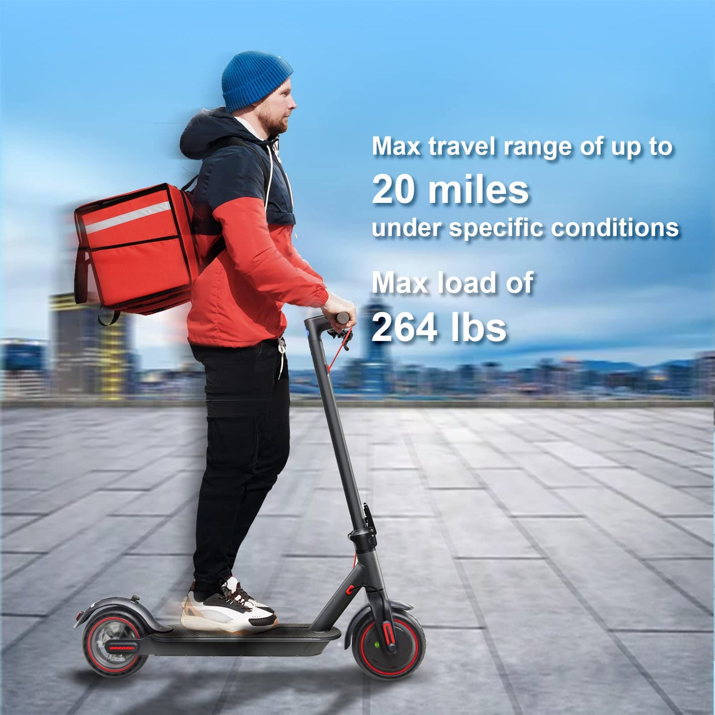 Folding Electric Scooter for Adults 8.5" / Class A Battery 10.4Ah / Autonomy 25~35Km / App Connection/with Lock and Phone Holder