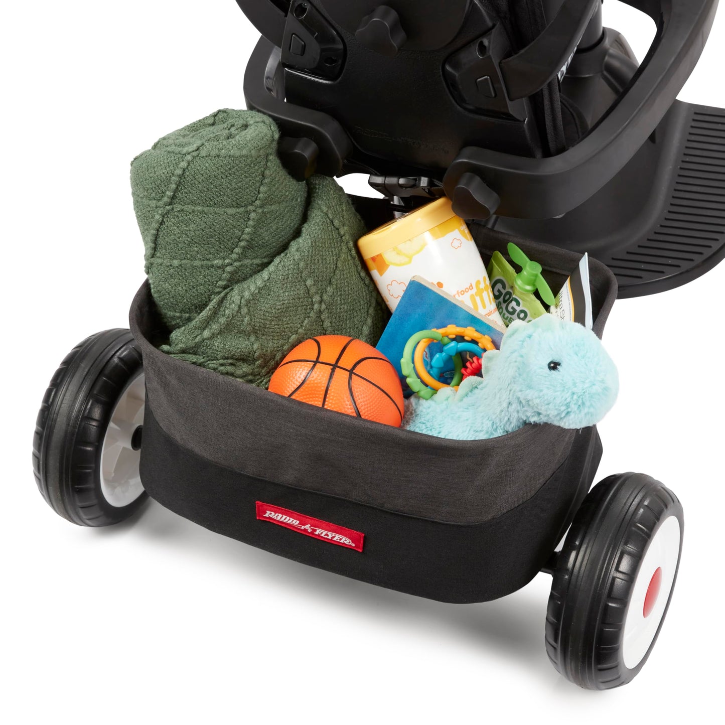 Radio Flyer Premium Stroll 'N Trike, Black Baby Trike for Ages 1-5 Years, Premium Baby Tricycle