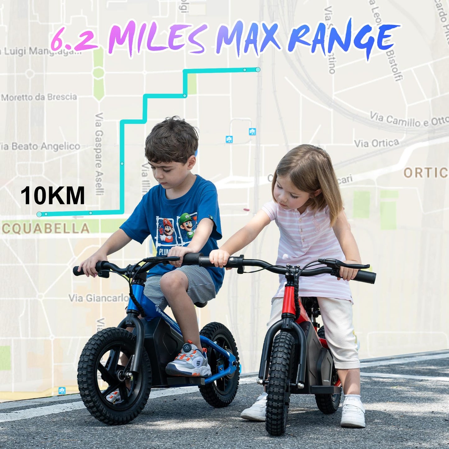 EVERCROSS EV06M Electric Bike for Kids, Electric Balance Bike with 12" Inflat Tire and Adjustable Seat, Electric Motorcycle for Kids Boys & Girls Ages 3+