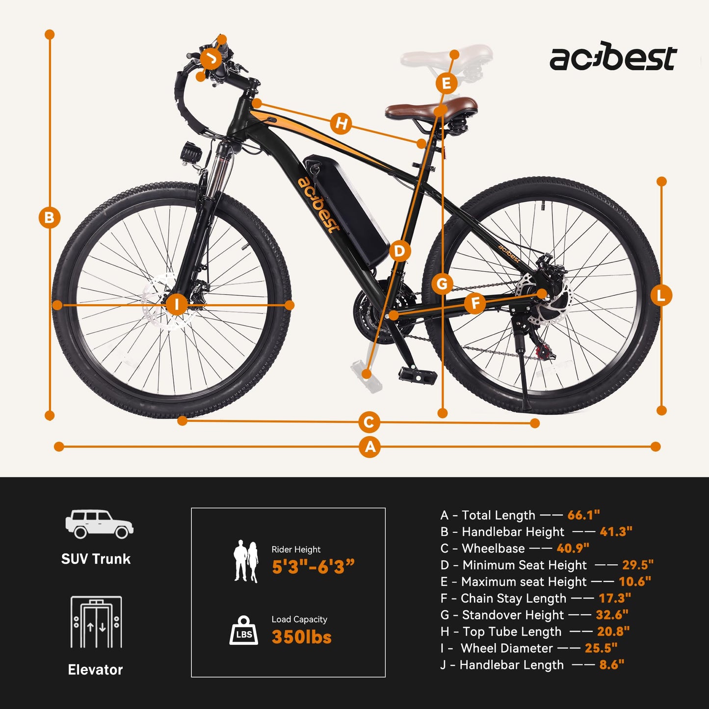 ACTBEST Apex Electric Bike for Adults, 26" Electric Mountain Bike with Peak 750W Motor, 22MPH Top Speed, Max Range 55+ Miles, 13AH Removable Battery, 21-Speed Lightweight E-Bike, BLack1