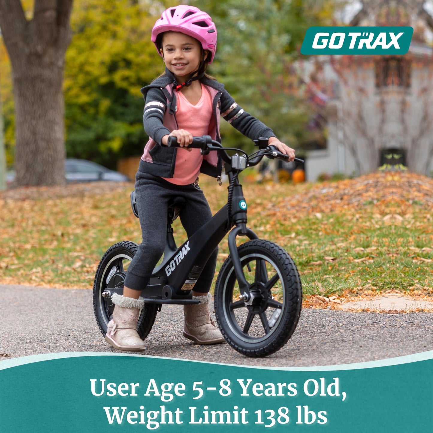 Gotrax Electric Balance Bike for Kid, 14" Pneumatic Tire, Max 15.5Miles and 36V 250W Kids' Balance Bikes and Adjustable Seat, Electric Motorcycle for Boys & Girls 5-7 Year Old