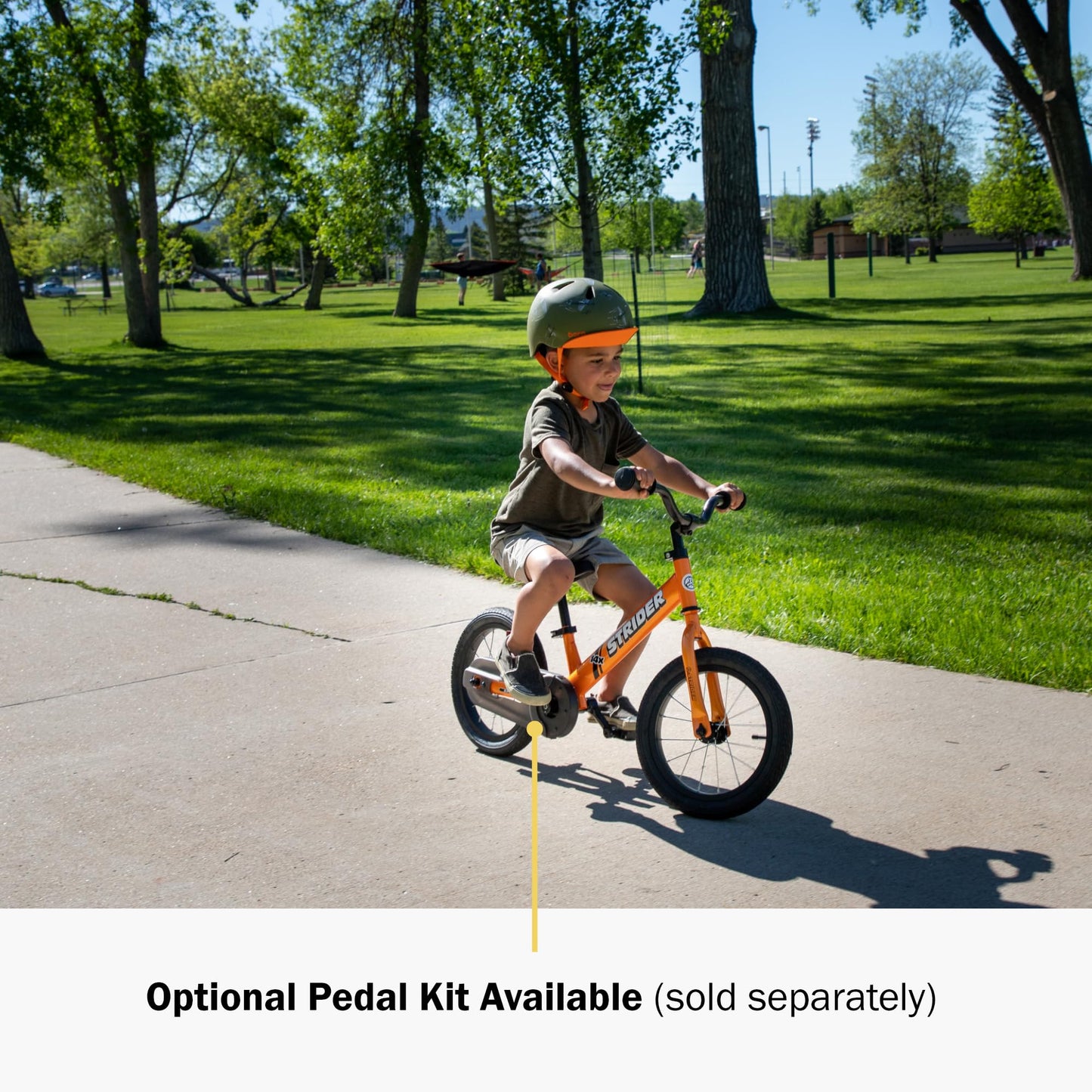 Strider 14x, Totally Tangerine - Balance Bike for Kids 3 to 6 Years - Includes Kid-Size Grips, Padded Seat, Performance Footrest & All-Purpose Tires - Easy Assembly & Adjustments