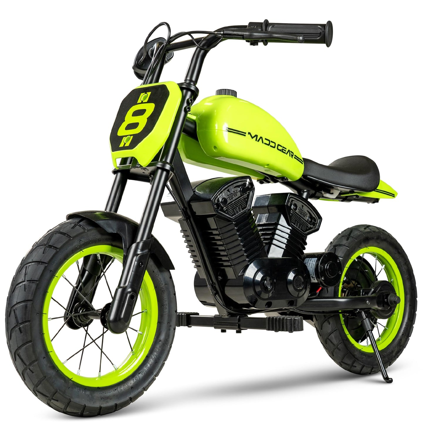 Madd Gear 24-Volt My 1st Mini Electric Dirt Bike for Kids Ages 5-8 - Dual Speed Up to 10 MPH, 12" Tires, 7.5 Mile Range, 110 lbs Max Capacity - Lightweight, Safe Electric Motorcycle (Motorcycle)