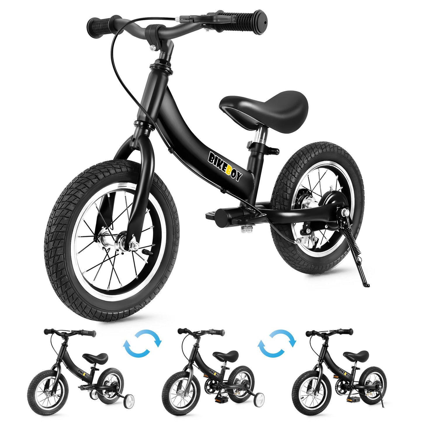 Balance Bike 2 in 1,The Dual Use of a Kids Balance Bike and Toddler Bike, for 2 3 4 5 6 7 Years Old -12 14 16 Inches with Training Theory, Brake, Pedal