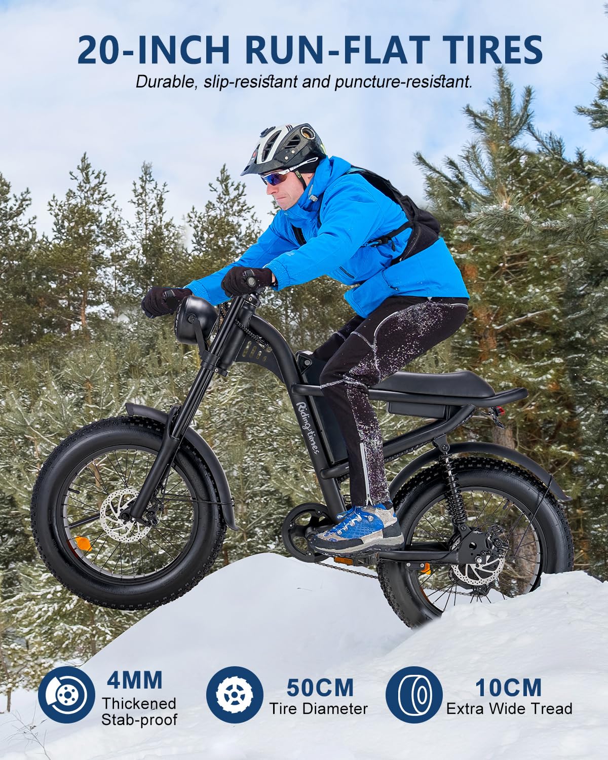 1500W Moped Style Ebike Full Suspension, 20 Inch Fat Tire Electric bike, Max 28MPH & 37-150 Miles Electric Motorcycle, 750WH/1500WH Battery, All-Terrain E Bike for Mountains, Snow, Sand, Road