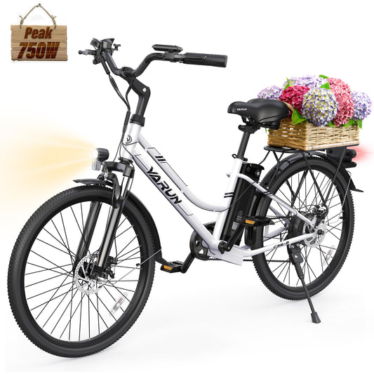 VARUN Electric Bike for Adults - 500W Electric Bicycle Up to 40 Miles, Removable Battery, 7-Speed, and Shock Absorber, Stylish 26" Ebike Suitable for Commuting