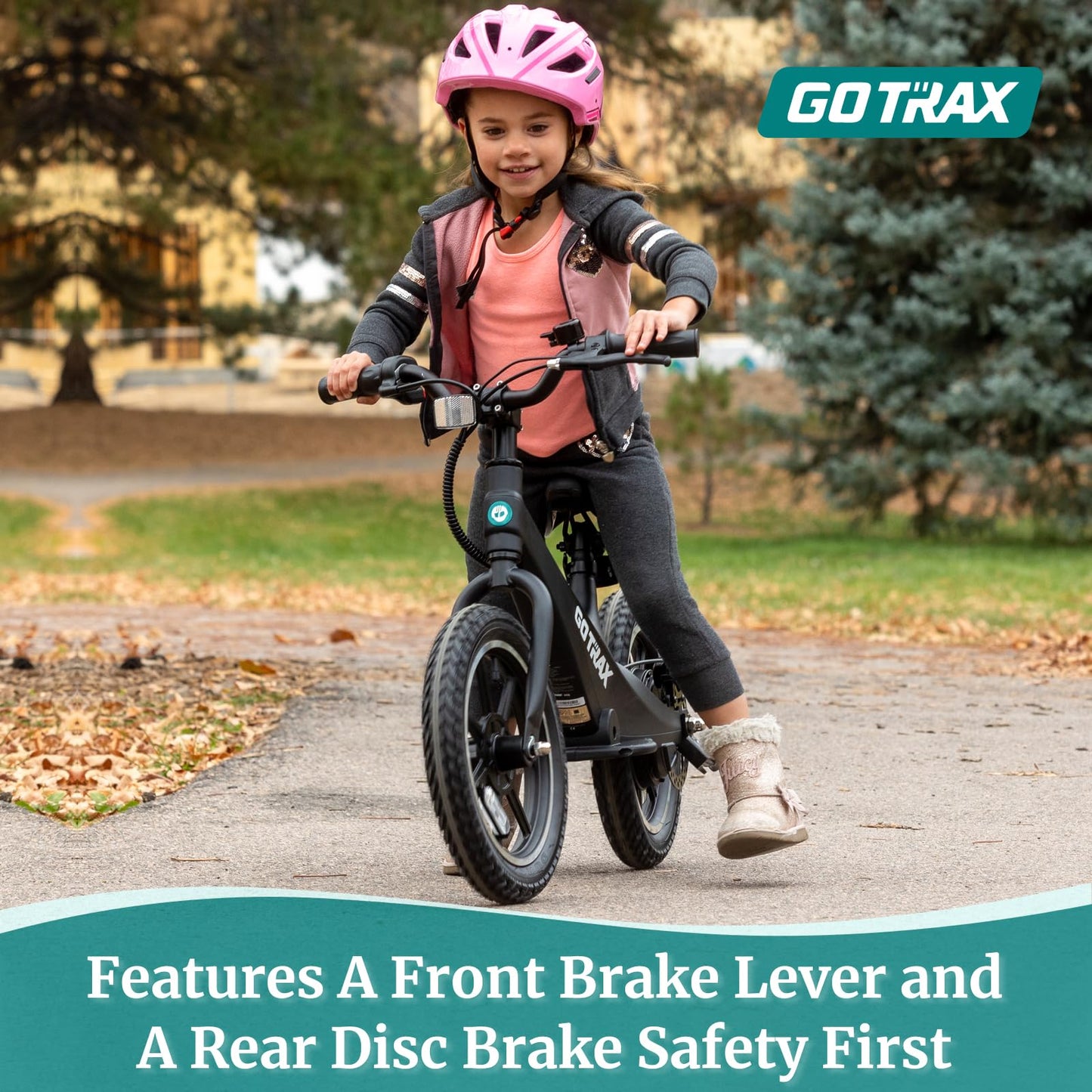 Gotrax Electric Balance Bike for Kid, 14" Pneumatic Tire, Max 15.5Miles and 36V 250W Kids' Balance Bikes and Adjustable Seat, Electric Motorcycle for Boys & Girls 5-7 Year Old