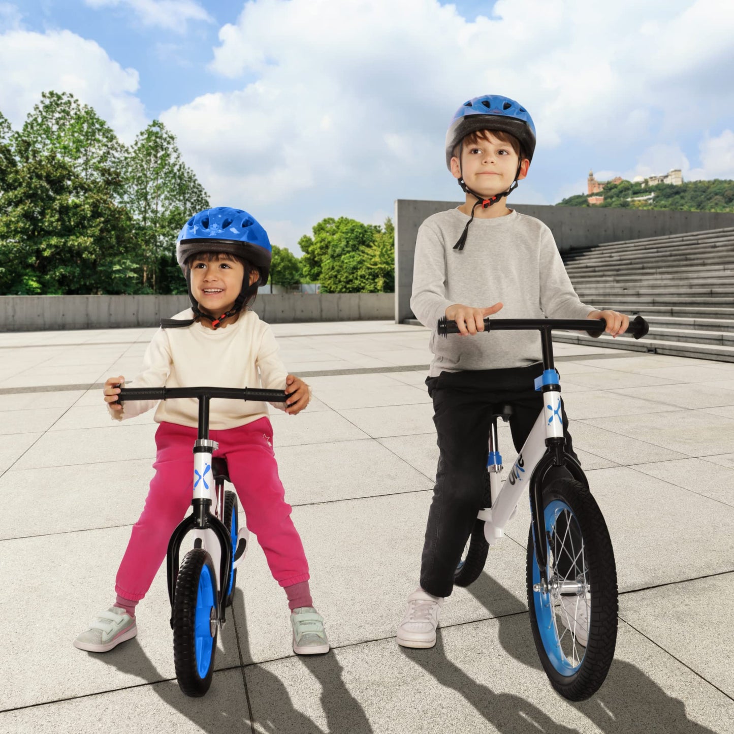 Bixe Balance Bike - 16" (40.6 cm) Big Kids' Training Bikes - Kids Balance Bike Designed for Children Ages 4 to 9 - No Pedal Push Bicycle for Boys or Girls - Blue