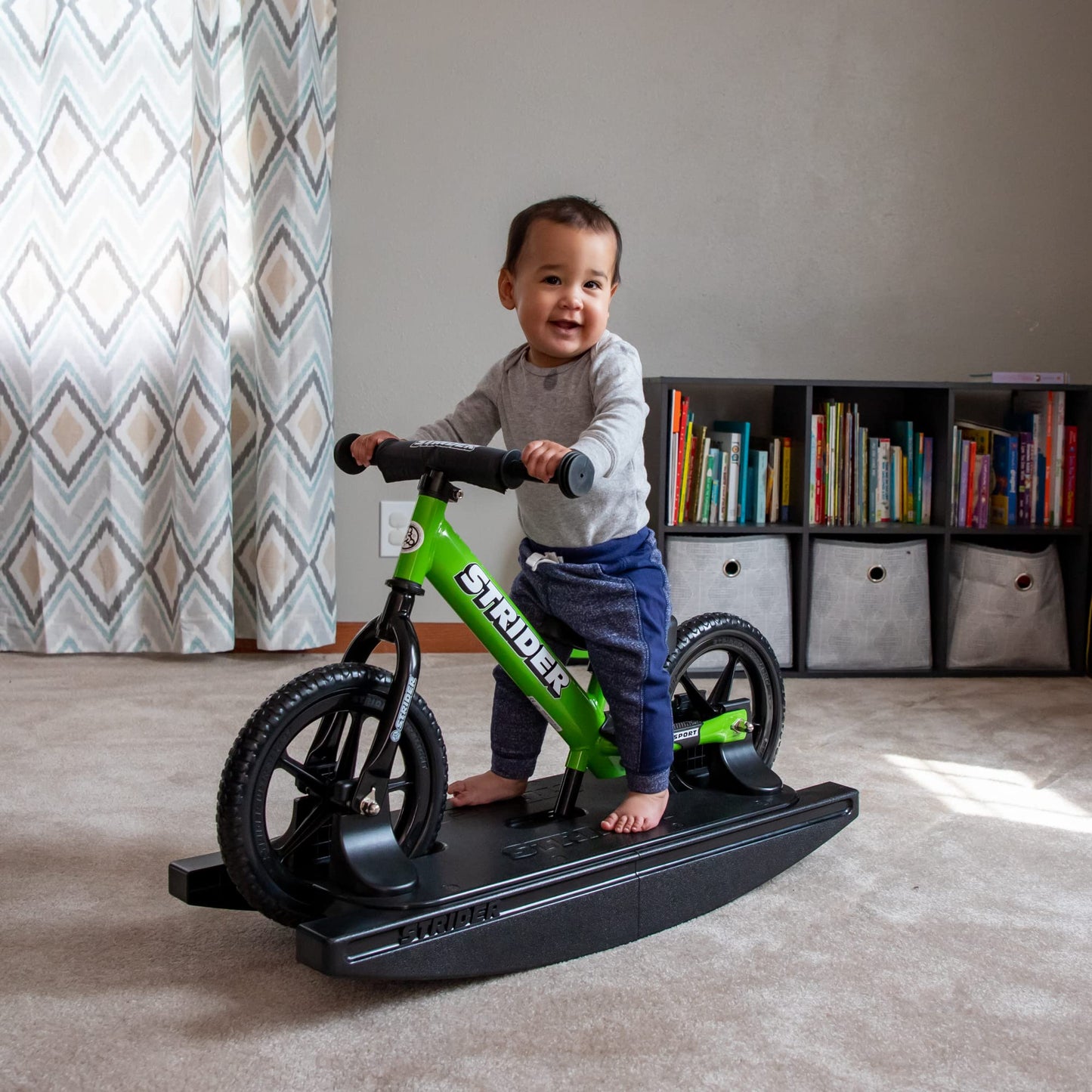 Strider Rocking Base - Fits All Our 12” Balance Bikes - for Kids 6 Months to 2 Years - All-Weather, Durable Plastic - Easy Assembly & Adjustments