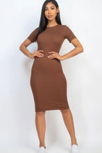 Cargar imagen en el visor de la galería, Ribbed Bodycon Midi Dress
