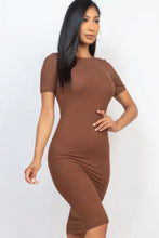 Load image into Gallery viewer, Ribbed Bodycon Midi Dress
