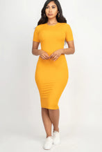 Load image into Gallery viewer, Ribbed Bodycon Midi Dress
