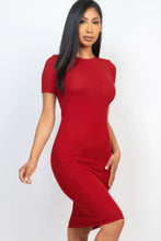 Load image into Gallery viewer, Ribbed Bodycon Midi Dress
