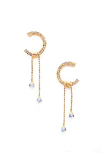 Load image into Gallery viewer, C Shape Rhinestone Dangle Earring
