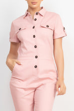 Cargar imagen en el visor de la galería, Collared Button-front Jumpsuit
